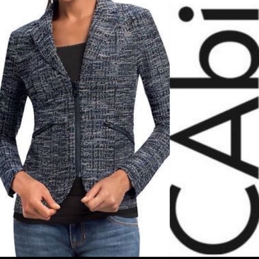 Cabi perfect zip front blazer jacket